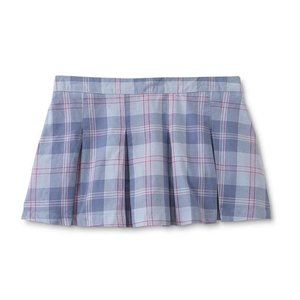 Girls Canyon River Blues pleated skort, Plaid pink & blue 18.5 plus